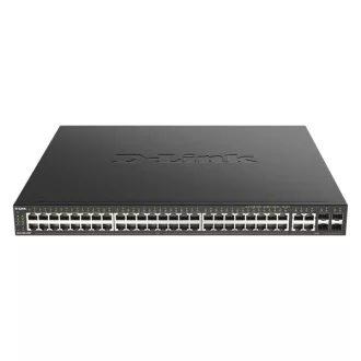   D-LINK Switch 48x1000Mbps (48xPOE) + 4xGigabit SFP kombó Fémházas, Menedzselhető (370W POE), DGS-2000-52MP