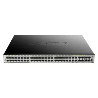   D-LINK Switch 44x1000Mbps + 4xGigabit SFP+ + 4xGigabit SFP kombó Menedzselhető, Rackes, DGS-3630-52TC/SI/E