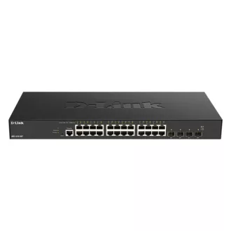   D-LINK Switch 24x1000Mbps + 4x10/25Gbps SFP Fémházas, Menedzselhető, DXS-1210-28T