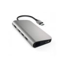 Satechi Aluminium Type-C Multi-Port Adapter (HDMI 4K,3x USB 3.0,MicroSD,Ethernet) - Space Grey