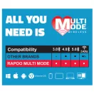 RAPOO 184534, MULTIMODE "M100 SILENT" BLUETOOTH + 2,4GHZ OPTIKAI EGÉR, SÖTÉT SZÜRKE