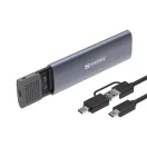 SANDBERG Merevlemez-tartozék, USB 3.2 Case for M.2+NVMe SSD