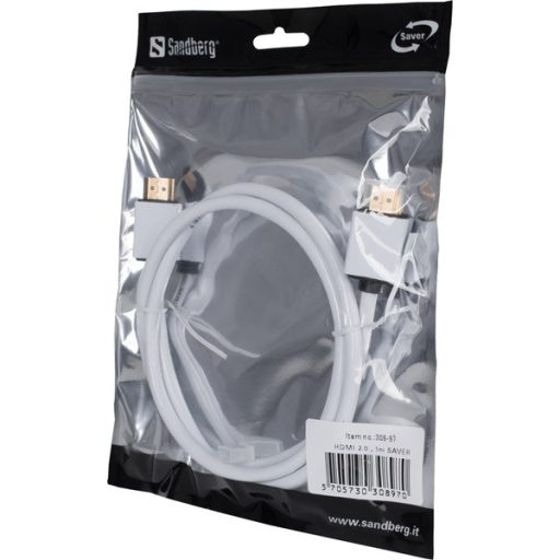 SANDBERG HDMI kábel, HDMI 2.0, 1m SAVER