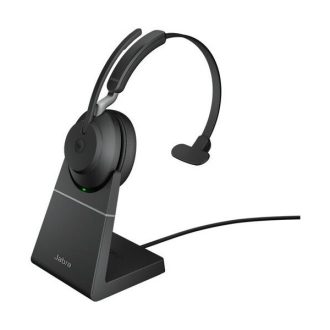   JABRA Fejhallgató - Evolve2 65 MS Mono Bluetooth Vezeték Nélküli, Mikrofon + Töltő állomás