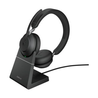   JABRA Fejhallgató - Evolve2 65 UC Duo Stereo Bluetooth Vezeték Nélküli, Mikrofon + Töltő állomás