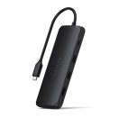 Satechi Aluminium USB-C Hybrid Multiport adapter (SSD Enclosure, HDMI 4K, 2 x USB-A 3.1 Gen 2 up to 10 Gbps) - Black