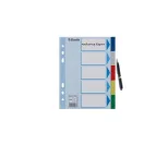 ESSELTE  Regiszter, műanyag, A5, 5 részes, színes