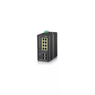   ZYXEL Switch Ipari 8x1000Mbps (8xPOE) + 4xGigabit SFP Menedzselhető, Rackes, RGS200-12P-ZZ0101F