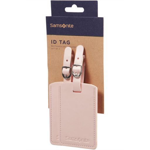 SAMSONITE Utazási Kiegészítő 121307-5266, RECTANGLE LUGGAGE TAG X2 (PALE ROSE PINK) -GLOBAL TA