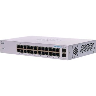   CISCO Switch 24x1000Mbps + 2x1000Mbps SFP, Fémházas, Rackes - CBS110-24T-EU