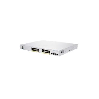   CISCO Switch 24x1000Mbps (POE) + 4x1000Mbps SFP, Menedzselhető, Fémházas, Rackes - CBS220-24P-4G-EU