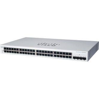   CISCO Switch 48x1000Mbps (POE+) + 4x10000Mbps SFP+, Menedzselhető, Fémházas, Rackes - CBS220-48FP-4X-EU