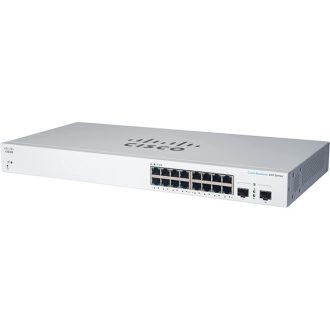   CISCO Switch 16x1000Mbps (POE) + 2x1000Mbps SFP, Menedzselhető, Fémházas, Rackes - CBS220-16P-2G-EU