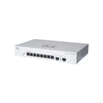   CISCO Switch 8x1000Mbps (POE) + 2x1000Mbps SFP, Menedzselhető, Fémházas, Rackes - CBS220-8FP-E-2G-EU