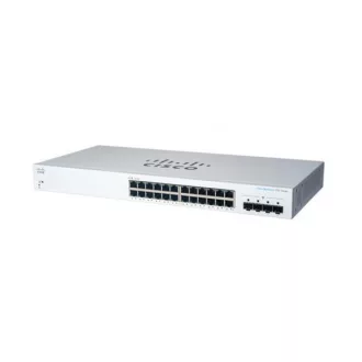   CISCO Switch 24x1000Mbps + 4x1000Mbps SFP, Menedzselhető, Fémházas, Rackes - CBS220-24T-4G-EU
