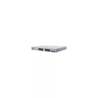  CISCO Switch 24x1000Mbps (POE+) + 4x10000Mbps SFP+, Menedzselhető, Fémházas, Rackes - CBS250-24P-4X-EU