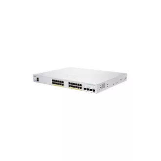   CISCO Switch 24x1000Mbps (POE+) + 4x10000Mbps SFP+, Menedzselhető, Fémházas, Rackes - CBS250-24FP-4X-EU