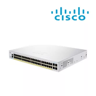   CISCO Switch 48x1000Mbps (POE+) + 4x10000Mbps SFP+, Menedzselhető, Fémházas, Rackes - CBS250-48P-4X-EU
