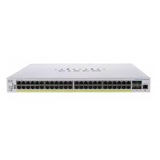   CISCO Switch 48x1000Mbps (POE+) + 4x1000Mbps SFP, Fémházas, Rackes, Menedzselhető - CBS350-48FP-4G-EU