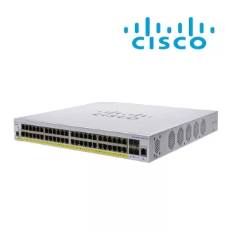   CISCO Switch 48x1000Mbps (POE+) + 4x1000Mbps SFP, Fémházas, Rackes, Menedzselhető - CBS350-48P-4G-EU