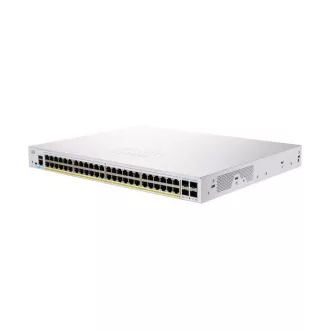  CISCO Switch 48x1000Mbps + 4x1000Mbps SFP, Fémházas, Rackes, Menedzselhető - CBS350-48T-4G-EU