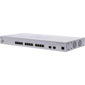   CISCO Switch 12x10000Mbps SFP+ + 2x10000Mbps SFP+ Kombó, Fémházas, Rackes, Menedzselhető - CBS350-12XT-EU