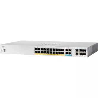   CISCO Switch 20x1000Mbps (POE+) + 2x2500Mbps (POE+) +4x10Gbit SFP+, Rackes, Menedzselhető - CBS350-24MGP-4X-EU