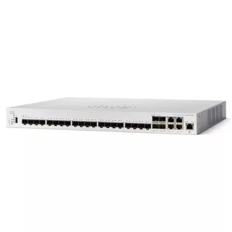   CISCO Switch 24x10000Mbps SFP+ + 4x10000Mbps SFP+ Kombó, Rackes, Fémházas, Menedzselhető - CBS350-24XS-EU