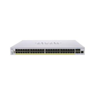  CISCO Switch 40x1000Mbps (POE+) + 8x5000Mbps (POE+) + 4x10Gbps SFP+, Rackes, Menedzselhető - CBS350-48NGP-4X-EU