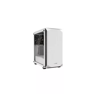   BE QUIET! Ház Midi ATX Pure Base 500 Tápegység nélkül, Fehér Üvegfalú
