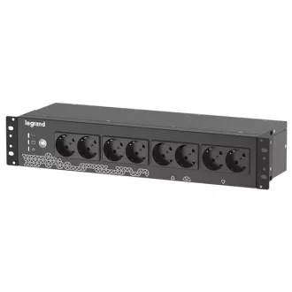   LEGRAND 19" szünetmentes elosztósor KEOR PDU 800 VA 480 W BEM: C14 aljzat + C13 kábel KIM: 8xC13 USB-B, fekete