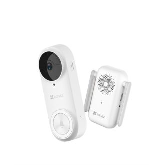   EZVIZ DB2, videós ajtócsengő készlet, 2K, 3MP, 176° kamerával,  WiFi, 5200mAh akku, PIR, IR, H.265, riasztó funkció