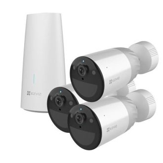  EZVIZ BC1-B3 kültéri 3 kamerás biztonsági rendszer,(bázisállomás+3 kamera), WiFi, 1080p, 12900mAH akku, PIR, IP66, H.265
