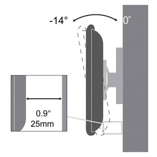 SBOX PLB-3446T fali konzol, dönthető, 37"-70", 600x400, max. 35 kg