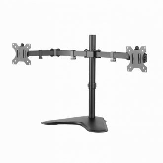   SBOX LCD-F024  Asztali dupla monitor tartó konzol, dönthető, forgatható, 13"-27", 100x100, max 8 kg