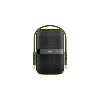   SILICON POWER 2.5" HDD USB 3.2 2TB Armor A60 ütésálló, Fekete-Zöld