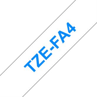   BROTHER szalag TZe-FA4, Fehér alapon Kék, Szövet szalag, 18mm  0.47", 3 méter