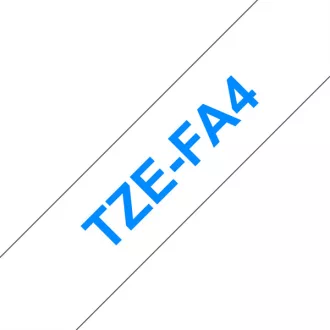   BROTHER szalag TZe-FA4, Fehér alapon Kék, Szövet szalag, 18mm  0.47", 3 méter
