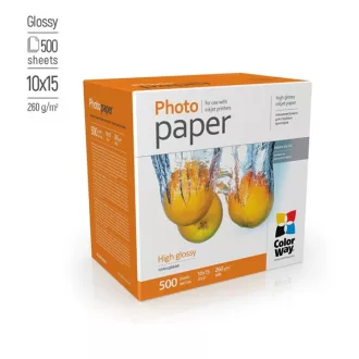   COLORWAY Fotópapír, magasfényű (high glossy), 260 g/m2, 10x15, 500 lap (PG2605004R)