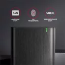 AXAGON EE25-A6M USB 3.2 csavar nélküli külső ház alumínium 2, 5" HDD/SSD, fekete