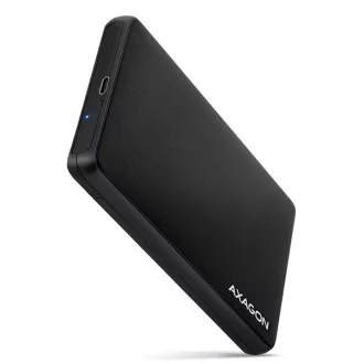   AXAGON EE25-SLC USB-C csavar nélküli külső ház HDD/SSD, fekete