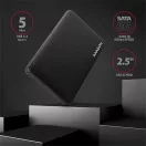 AXAGON EE25-SLC USB-C csavar nélküli külső ház HDD/SSD, fekete