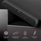 AXAGON EE25-SLC USB-C csavar nélküli külső ház HDD/SSD, fekete