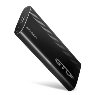   AXAGON EEM2-GTO Thin Oval SuperSpeed+ USB-C - NVMe M. 2 külső ház, fekete