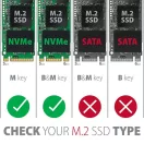 AXAGON EEM2-GTO Thin Oval SuperSpeed+ USB-C - NVMe M. 2 külső ház, fekete