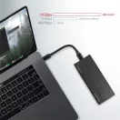 AXAGON EEM2-GTR THIN RIB SUPERSPEED+ USB-C - NVME M.2 külső ház, fekete