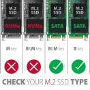 AXAGON EEM2-U3C USB-C 3.1 SATA M. 2 SSD külső ház
