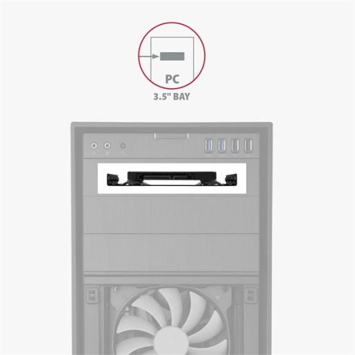 AXAGON RHD-125B 3.5"-ről 2.5"-re SSD/HDD beépítő keret, fekete