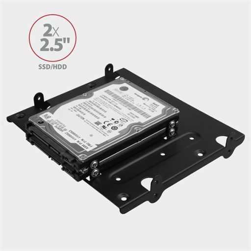 AXAGON RHD-435 5,25"-ről 4 db 2.5" vagy 1 db 3.5" és 2 db 2.5" SSD/HDD beépítő keret