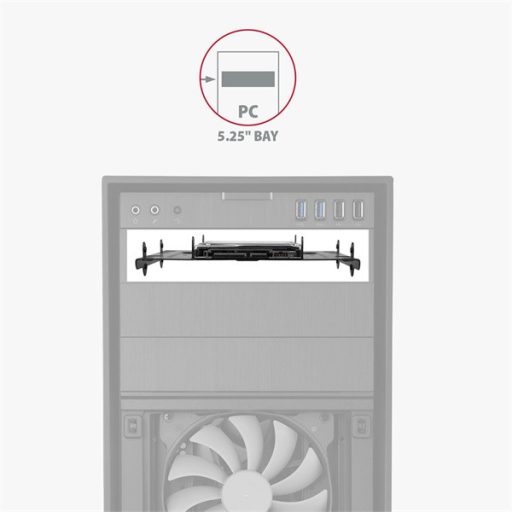 AXAGON RHD-435 5,25"-ről 4 db 2.5" vagy 1 db 3.5" és 2 db 2.5" SSD/HDD beépítő keret